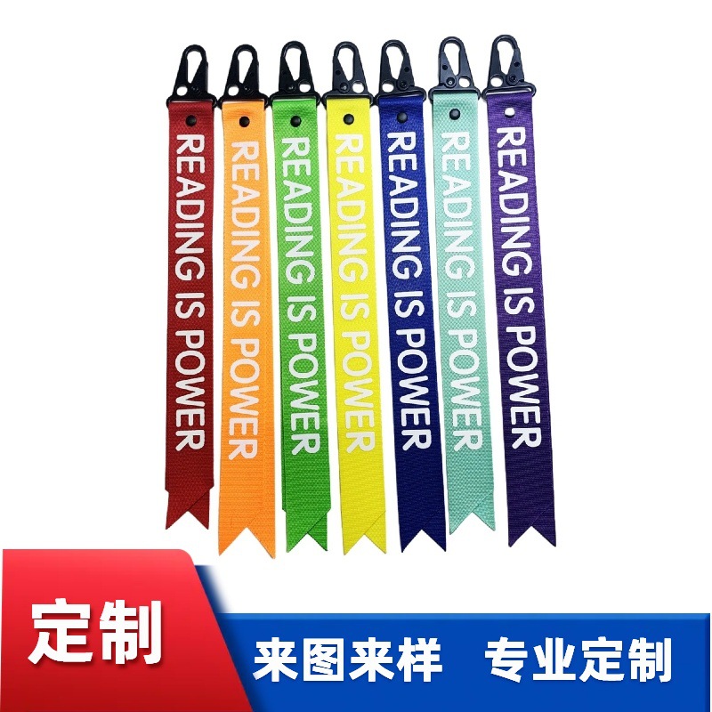 雪场俱乐部滑雪飘带丝印热转印骑行个性飘带户外登山队背包挂件