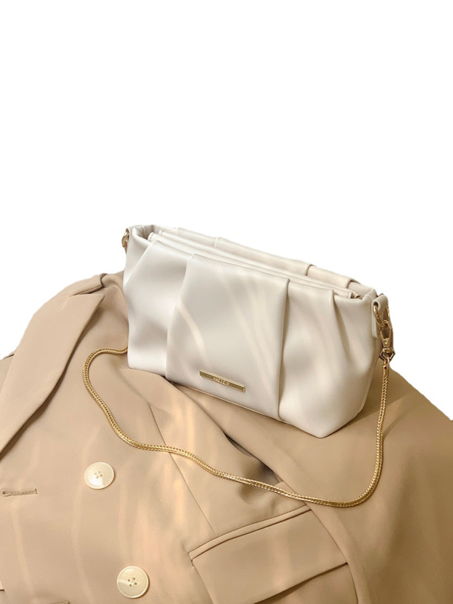 MK DA light luxury high-end exquisite dumpling cloud women's bag 2024 new chain bag genuine leather shoulder crossbody bag