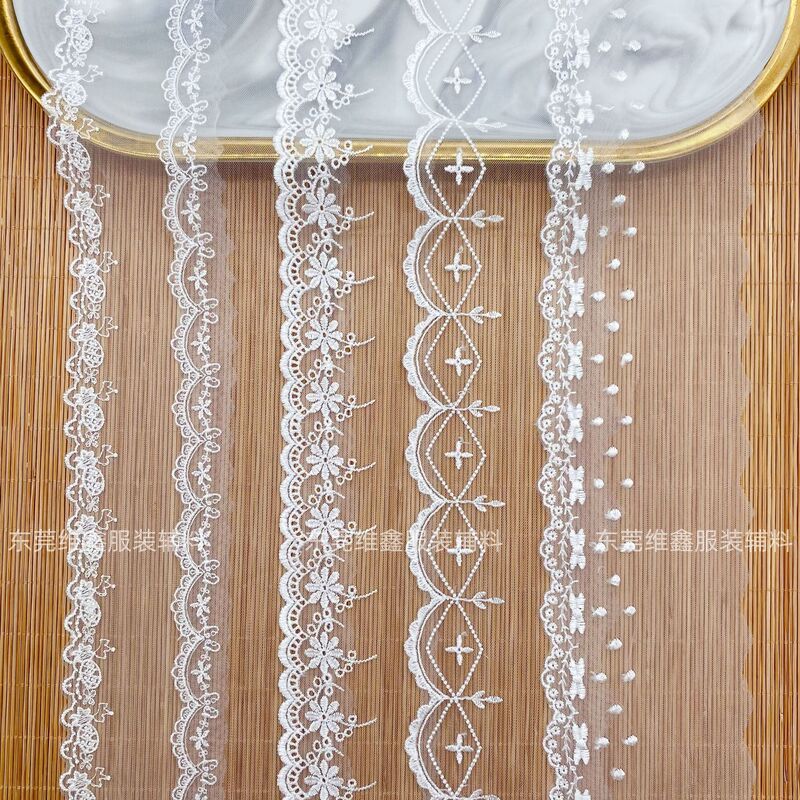 Lace Mesh, Simple and Fresh Style, Computer-Embroidered Garment Accessories, Water-Soluble Polyester Lace, Wholesale from the Source Manufacturer
