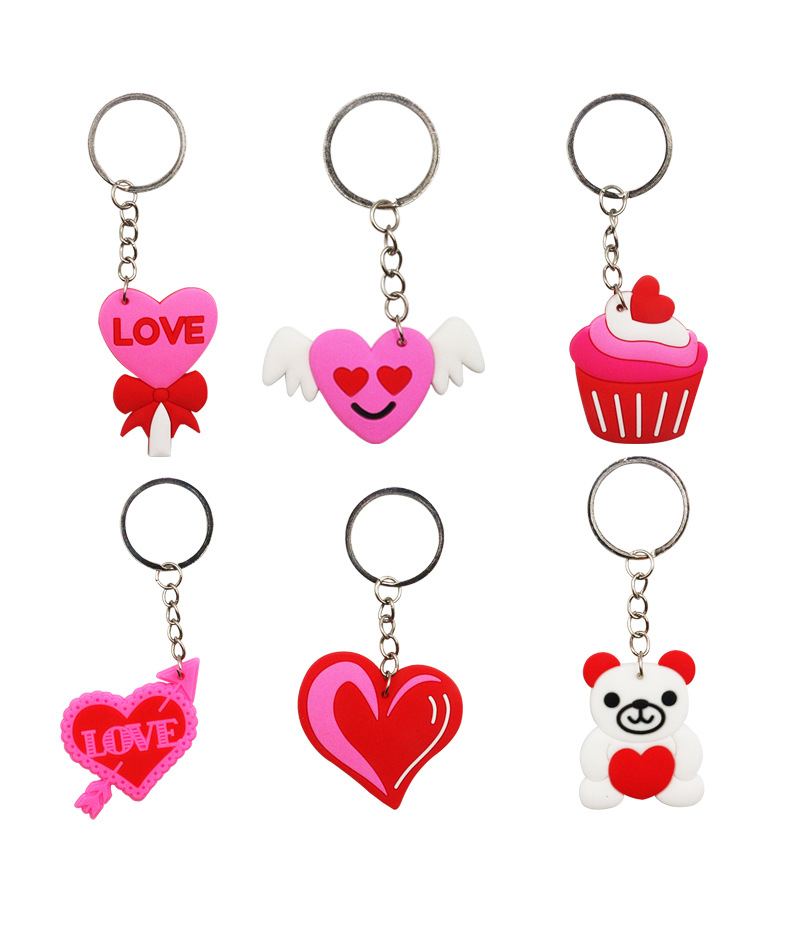 La Saint-valentin Ours Forme De Cœur Balle Métal Date Porte Clés display picture 1