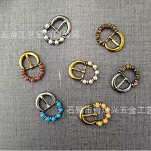 青灿五金新款鞋扣饰扣异形上珍珠日字·扣 靴子皮鞋乐福鞋多种鞋