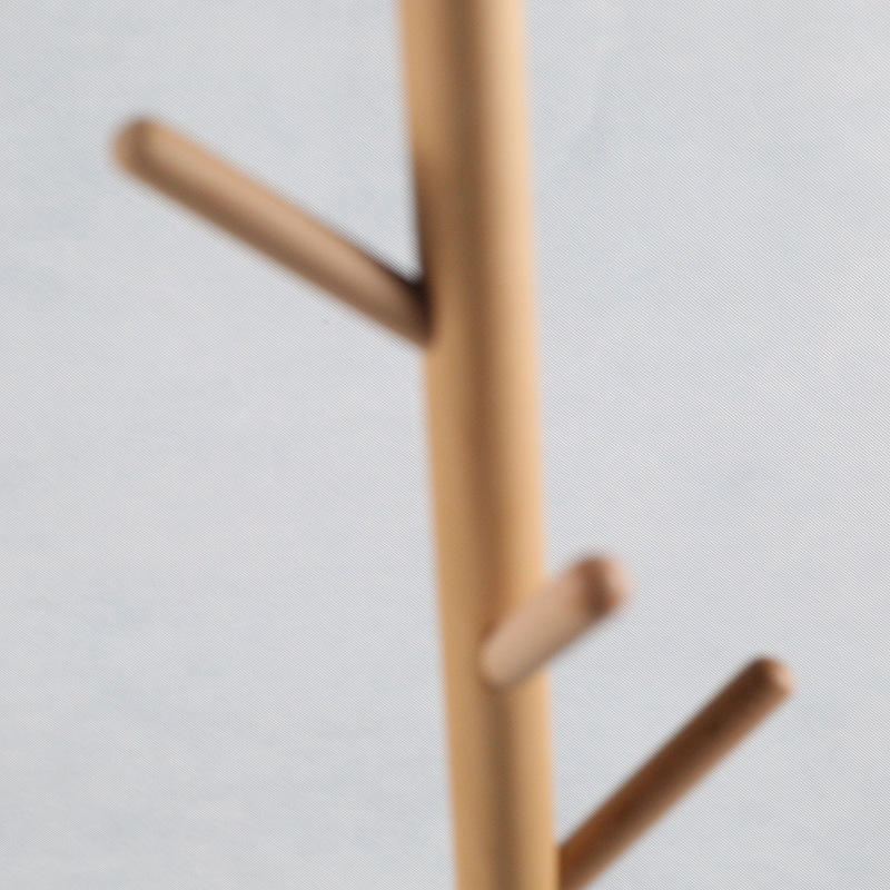 Solid Wood Floor-Standing Coat Rack for Home Use, Triangular Vertical Clothes and Bag Rack, Simple Pine and Beech Wood Clothes Rack, Bedroom Storage Rack