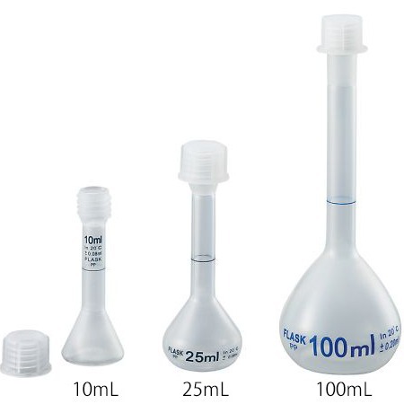 ASONE经济型B级PP容量瓶，可高温高压灭菌，塞盖或螺口可选