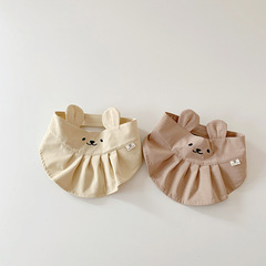 兒童防曬帽子夏款韓國可愛小兔女童空頂帽戶外出遊透氣男童遮陽帽