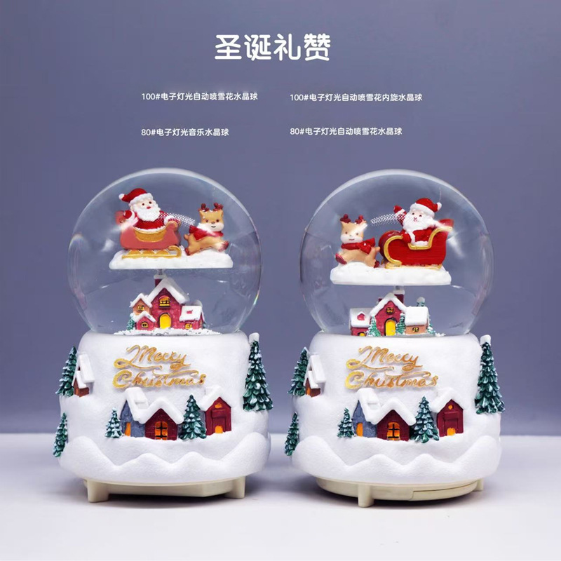 Nuevos regalos de Navidad luminosos bolas de cristal de nieve de agua decoraciones de Navidad al por mayor transfronterizas regalos para niños