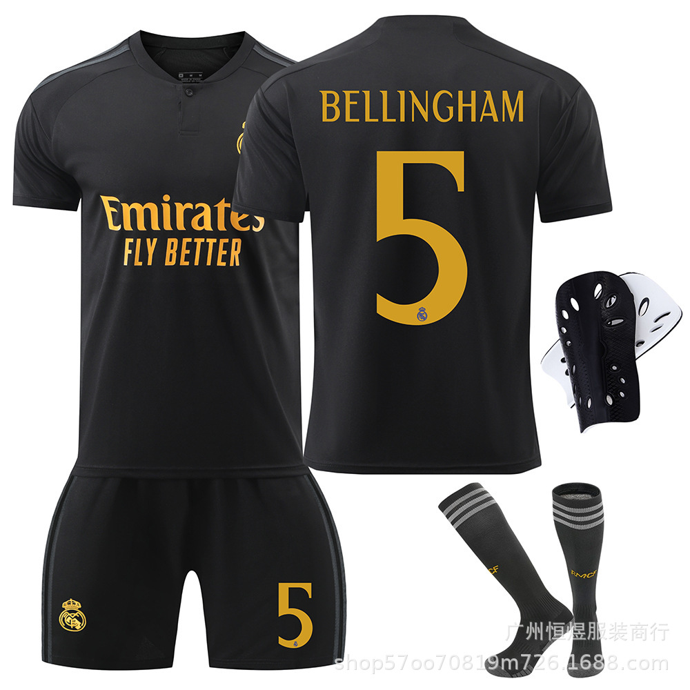 24 real madrid second guest no. 5 with socks + protective gear