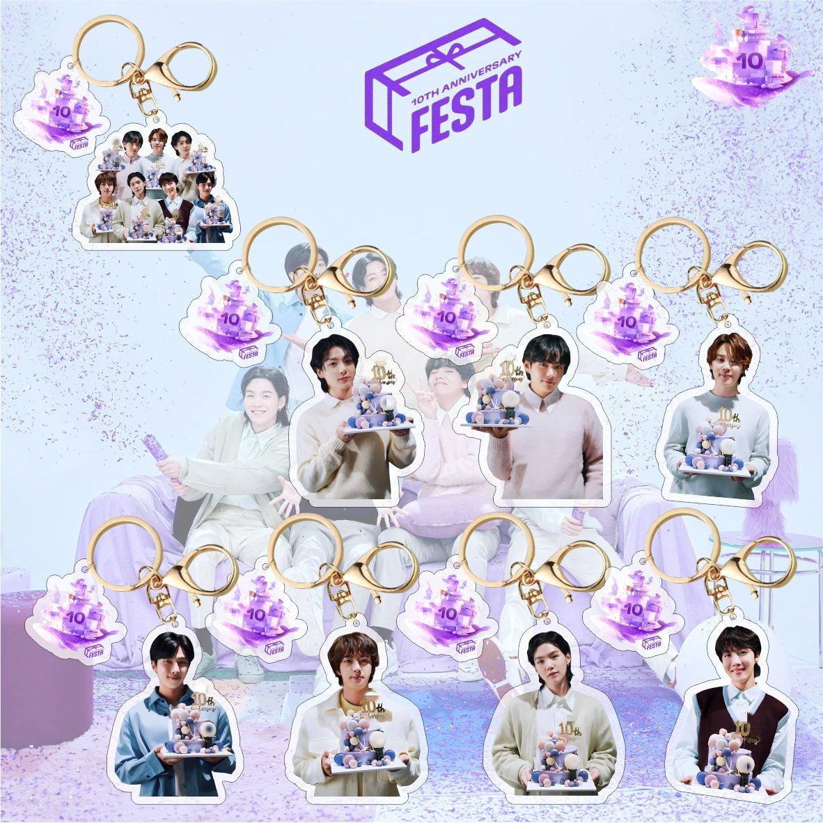 23年fd少年 FESTA 十周年新款 亞克力鑰匙扣掛件飾品明星周邊