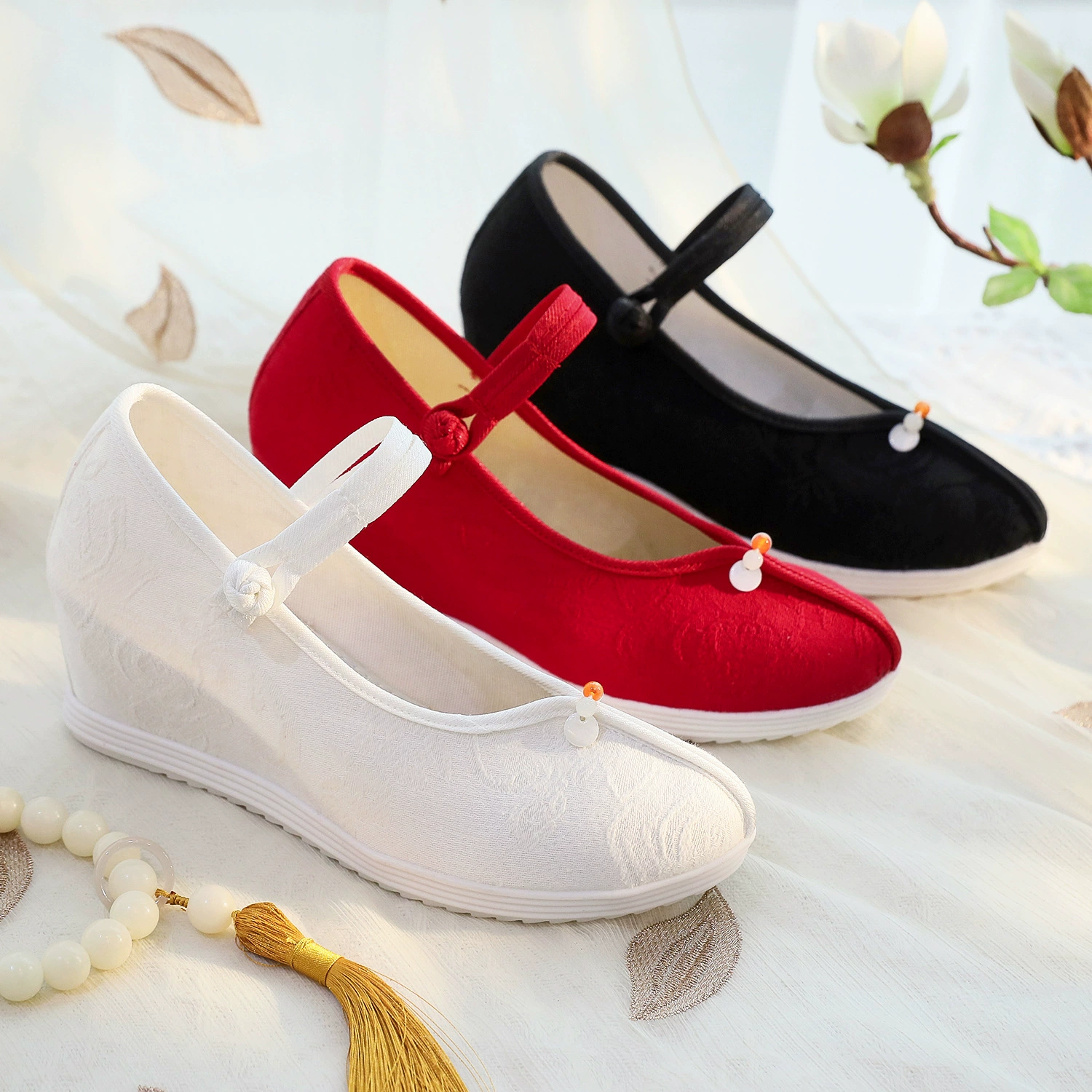 Hanfu, spring summer footwear, high slip-ons, ethnic shoes, ethnic style