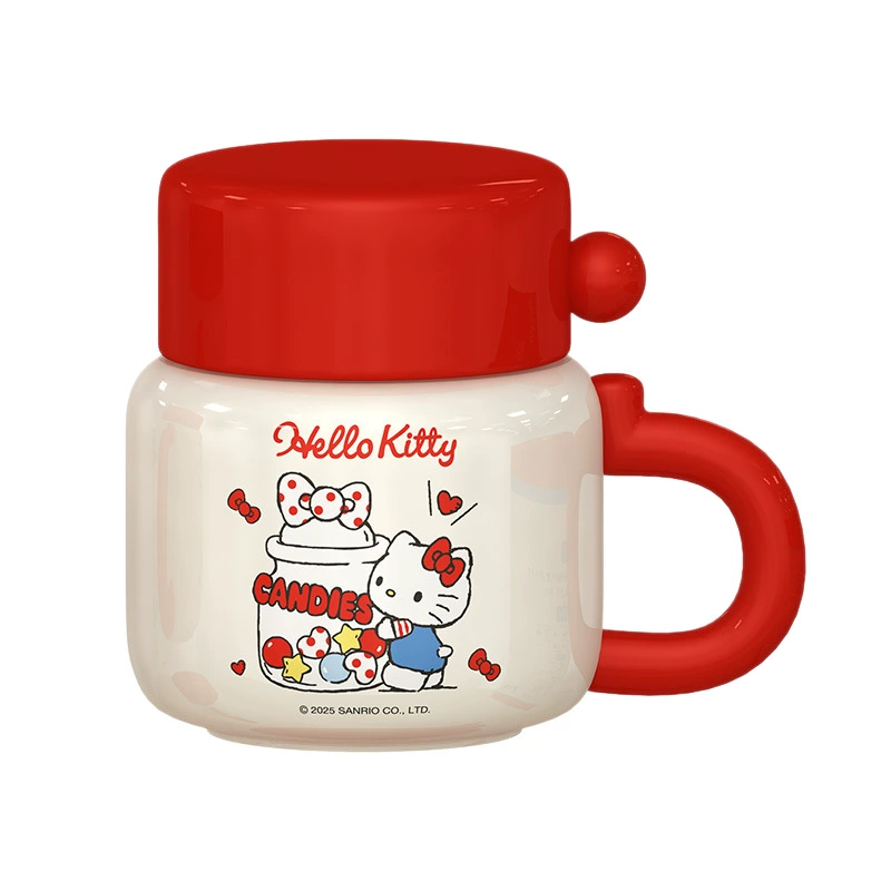 Термо чайник из керамики высокого качества с изображением Санрио, Hello Kitty