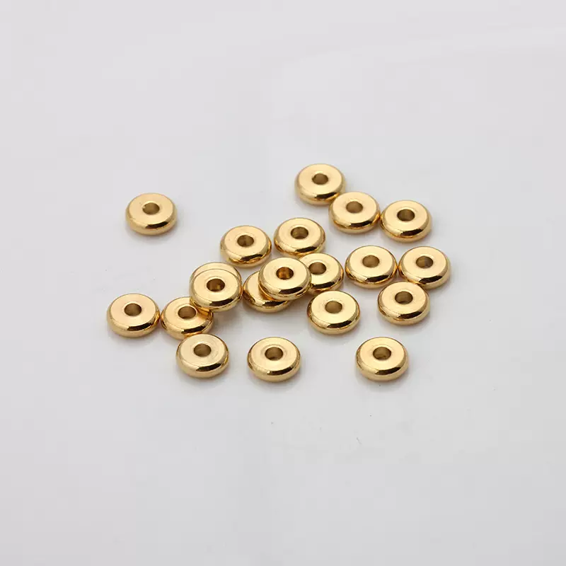 50颗 不锈钢钛钢镀金隔片手链项链隔珠串珠散珠不褪色珠子diy配件