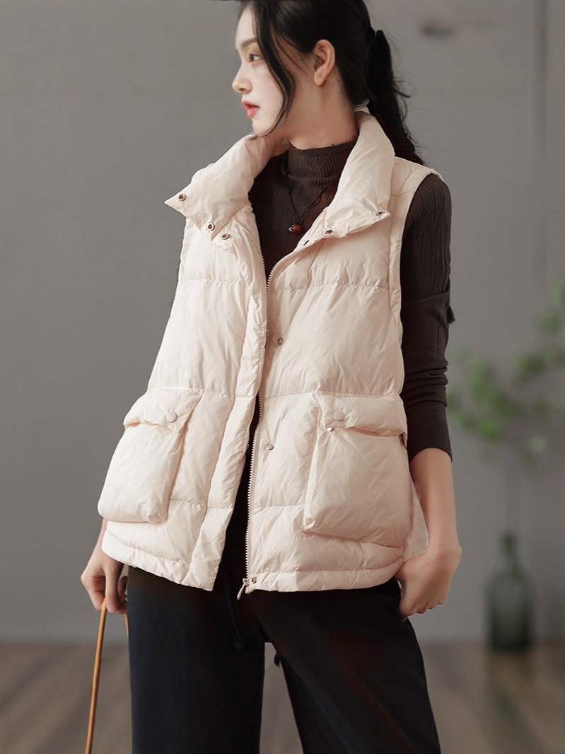 Vest Women's Coat Down Jacket Vest Women's Duck Down Jacket Vest Women's High-end Sense