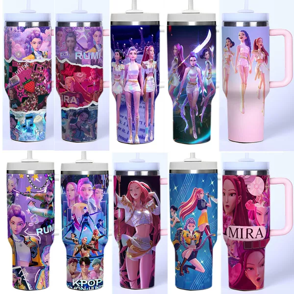 Cross-Border Car Cup K-Pop Huntrix 40oz Rumi Mira Zoey Ice Cup