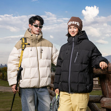 OOTD户外羽绒服男女同款2025新款冬季潮流防风保暖白鸭绒连帽外套