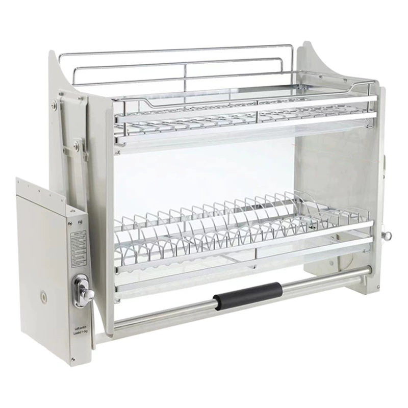 Выдвижная корзина для кухонного шкафа из нержавеющей стали SUS304 с демпфером