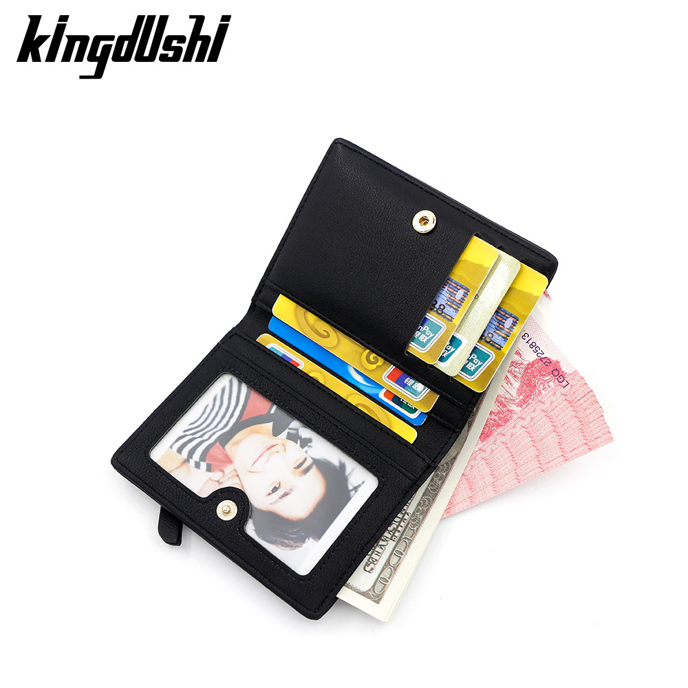 Nueva billetera corta para mujer, billetera urbana simple pu color Morandi, monedero, embrague, tarjeta de múltiples tarjetas