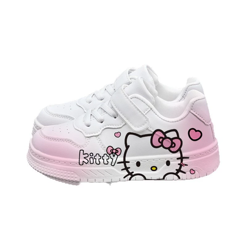 Hello Kitty, дизайн-тренд низкая обувь, универсальные карикатурные белые кроссовки, кроссовки