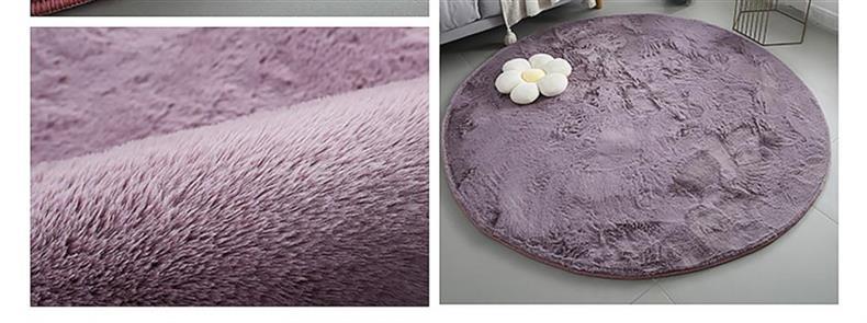 Rabbit Fur Round Carpet Ins Style Accessible Luxury Thickeneded Living Room Coffee Table Blanket Plush Dressing Table Bedroom Bedside Floor Mat