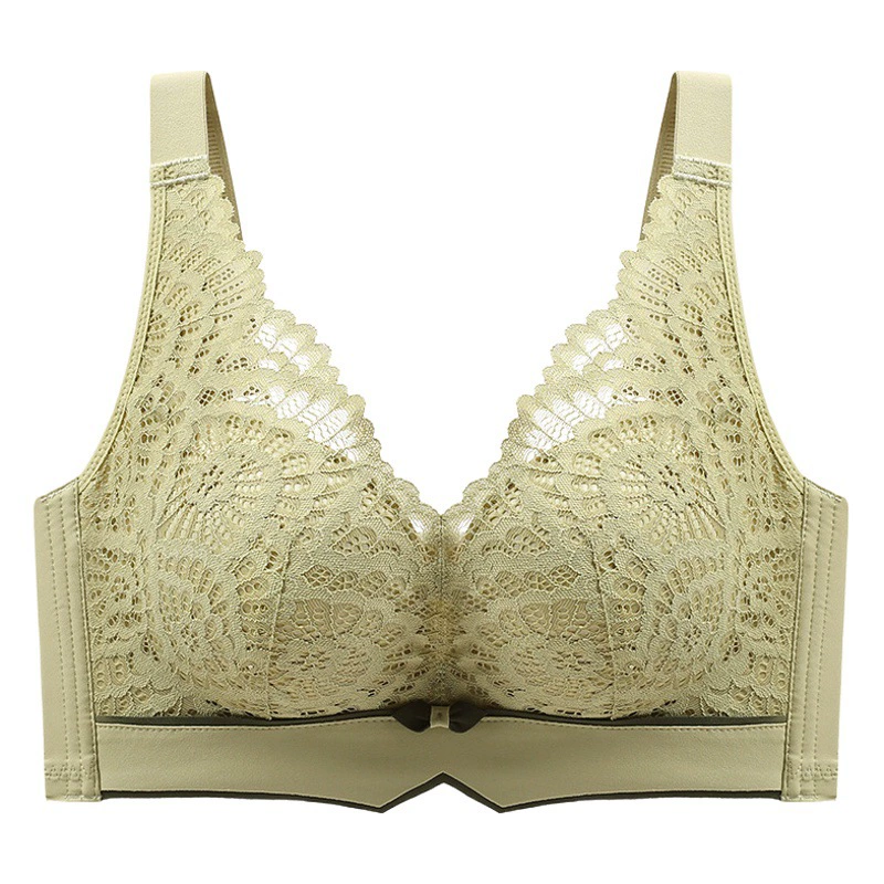 Латексная чашка для ладони Топ Поддержка Аксессуары для сбора Нагрудный жилет Кружевное нижнее белье Регулируемое без стального кольца Бюстгальтер BC Cup