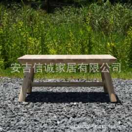 安吉信诚休闲阳台长桌实木桌家用户外用野餐长桌