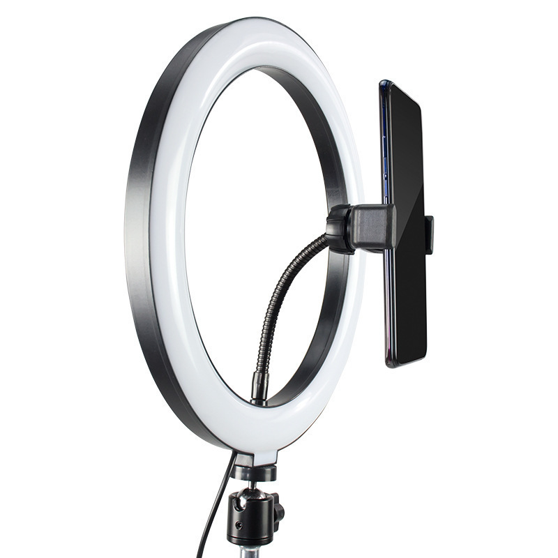 Soporte de transmisión en vivo para teléfono móvil de celebridades de Internet con luz de relleno Fotografía selfie de pie luz de relleno de 10 pulgadas luz de anillo de belleza