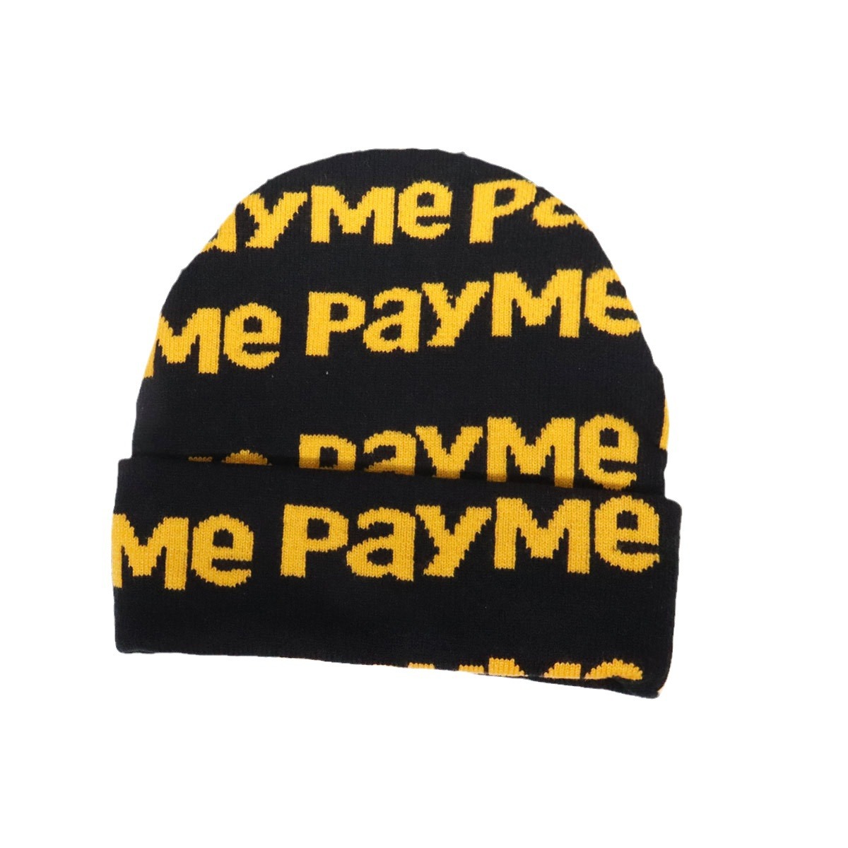 Unisex Letter double-sided flanged knitted hat trend fashion autumn and winter outdoor sports cold protection and warmth_voghion.com