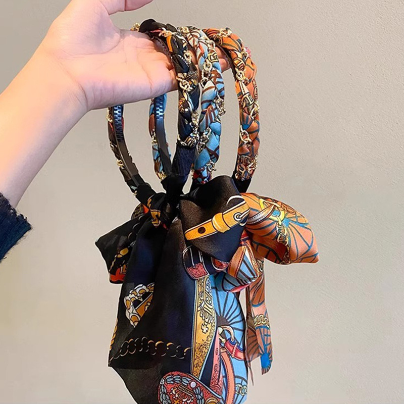 Atar la diadema para el cabello femenino 2025 nuevos accesorios para el cabello Trenzas Diadema Diadema Bufanda Diadema Diadema Diadema Diadema Diadema Trenza Cabellera de una pieza Tombro