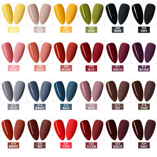 Internet Celebrity Nail Art Autumn and Winter Series Colorful Nail Gel 2025 New Resin Gel Dark Color Brightening 24 Colors Kilogram Pack