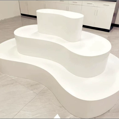 Островной демонстрационный стол для цветов, обуви, сумок и витрины для магазина одежды, интернет-известная витрина неправильной формы с проточной водой, островной стол-облако.