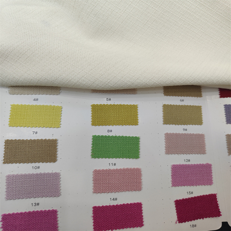 现货四面弹小香风面料全涤仿麻四面弹春秋小西装外套连衣裙布料