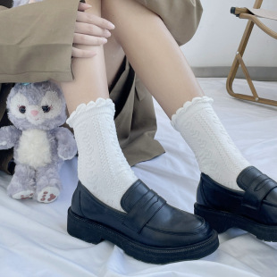 Charno Loretta Princess Socks Japanese Style Lace Socks jk Pile Socks Women's Mid-tube Socks Student Socks lolita 079