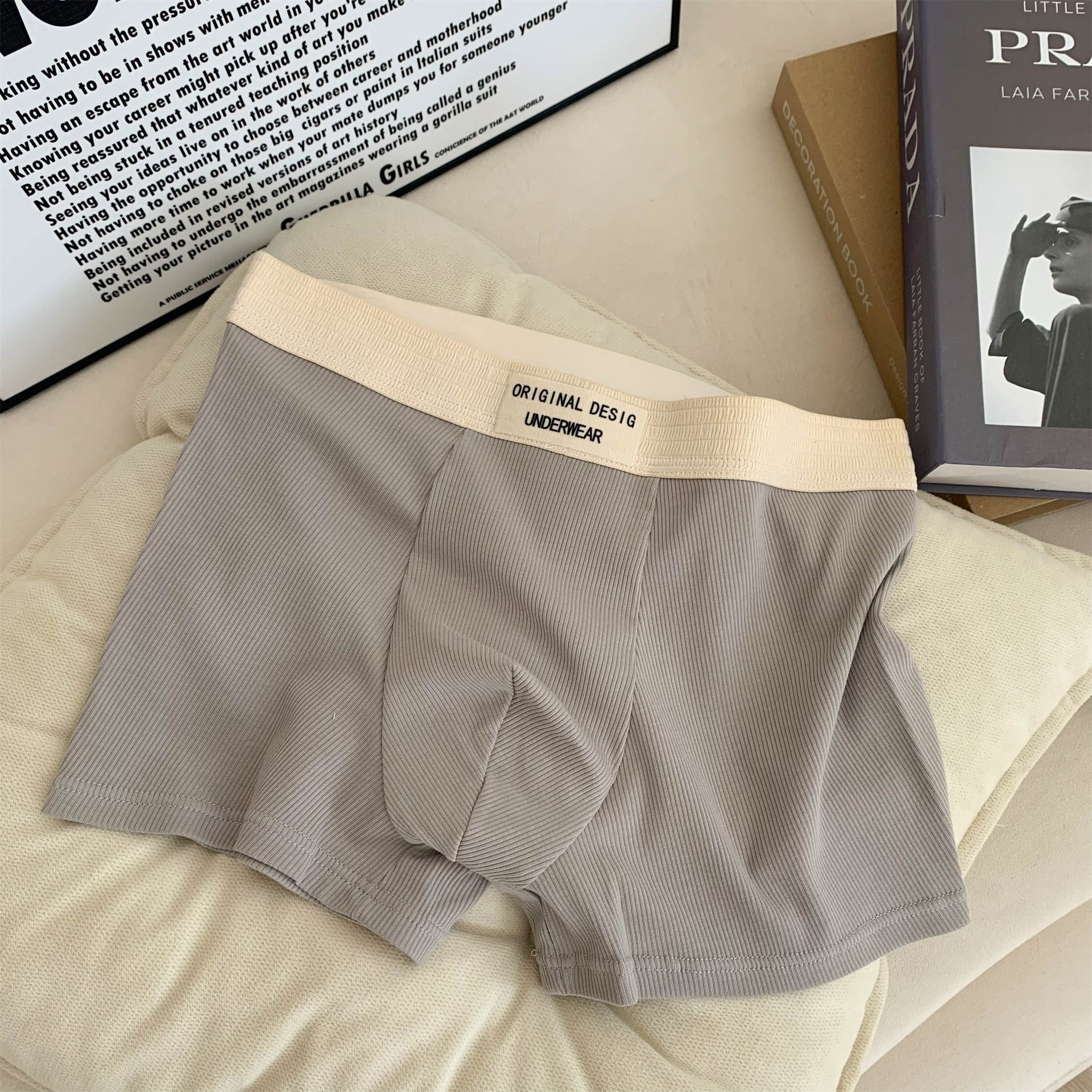 50 algodón costilla ropa interior de los hombres de algodón 5A grado antibacteriano de algodón entrepierna transpirable cómodos pantalones cortos niños boxeadores