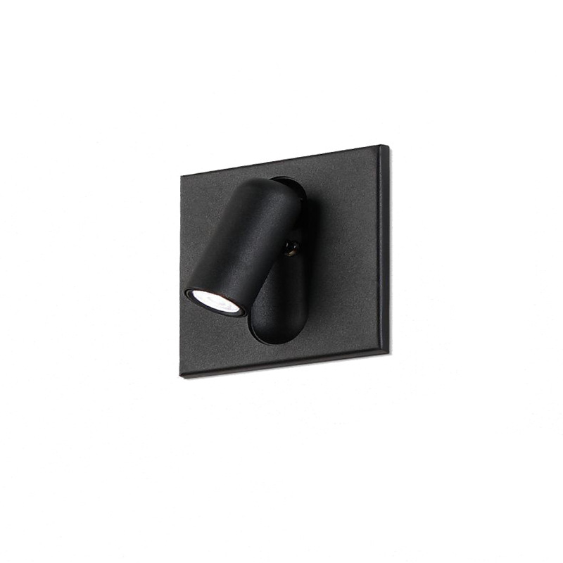 86 tipo LED lámpara de cabezal de cama hotel lámpara de pared dormitorio enchufe cuadrado interruptor de pared reflector incrustado luz de lectura