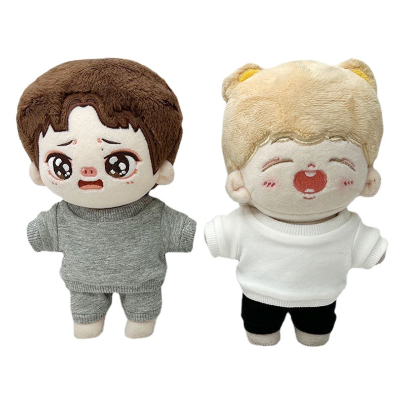 En stock ropa de muñeca 10cm15cm20cm pantalones muñeca 20cm algodón muñeca ropa suéter pantalones todo-juego