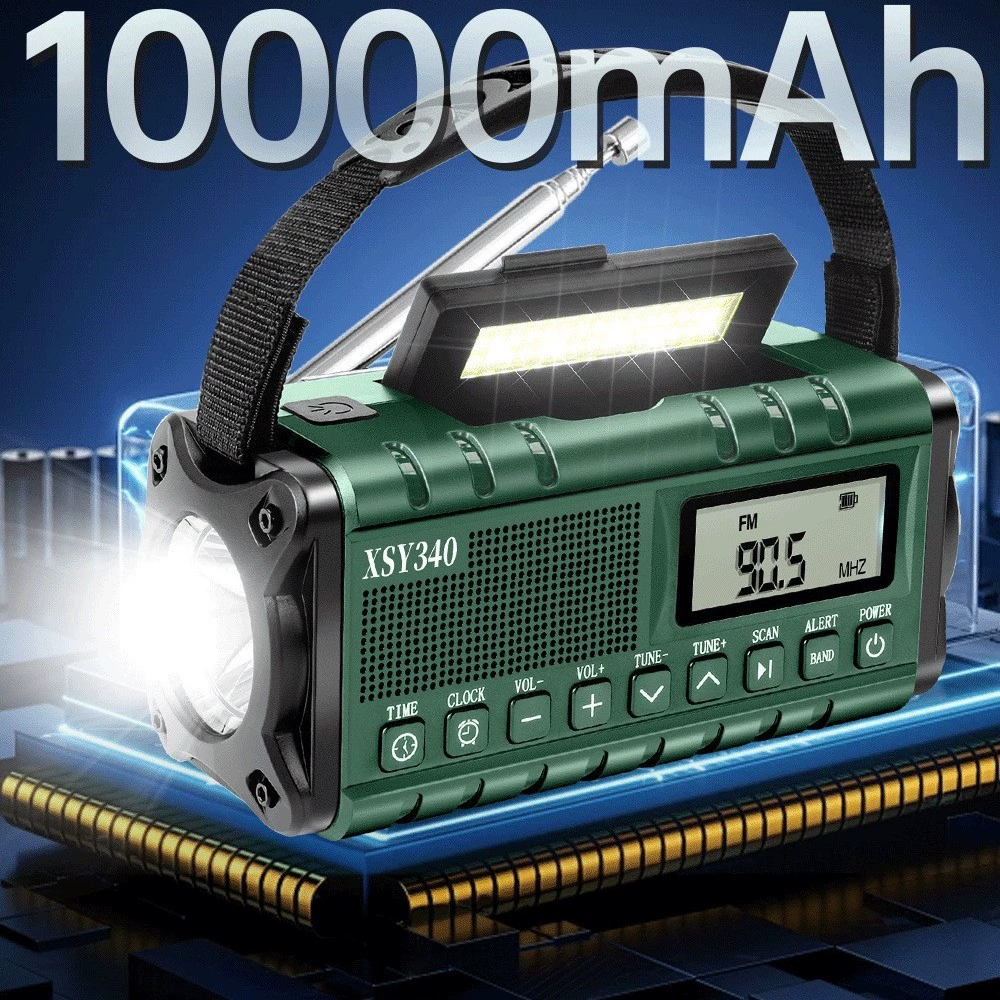 Новый Amazon трансграничный многофункциональный аварийный радиоприемник солнечной энергии ручной зарядки фонарик для чтения