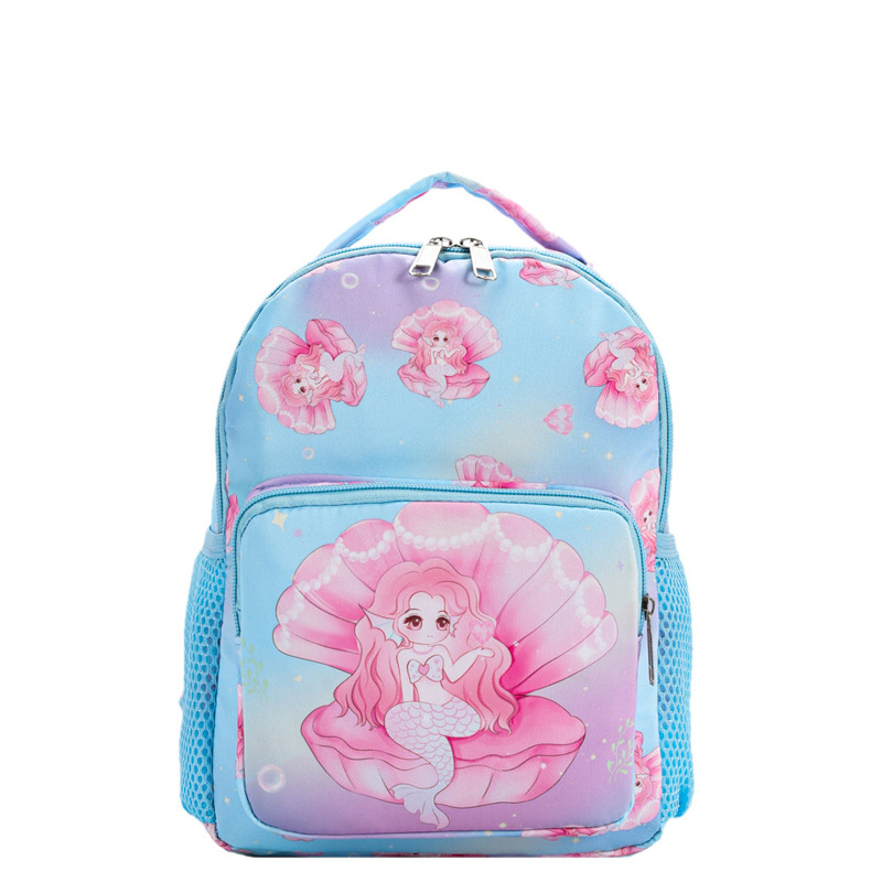 Jardín de infantes bolsas de dibujos animados lindos pequeños peces impresión mochila para niños y niñas viaje ligero mochila infantil