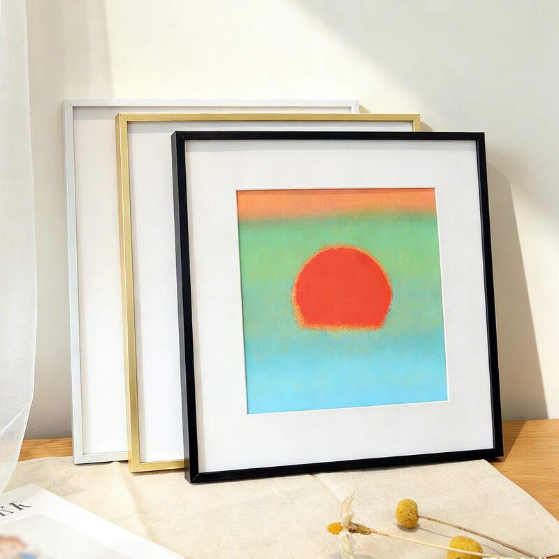 Square aluminum alloy picture frame, metal narrow edge brushed picture frame 40*40, empty frame for poster and painting display, manufacturer wholesale Square aluminum alloy picture frame, metal narrow edge brushed picture frame 40*40, empty frame for poster and painting display, manufacturer wholesale