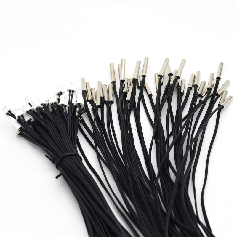 热敏电阻温度传感器 探头4*20MM精度1%线长1米防水 3435 NTC 10K