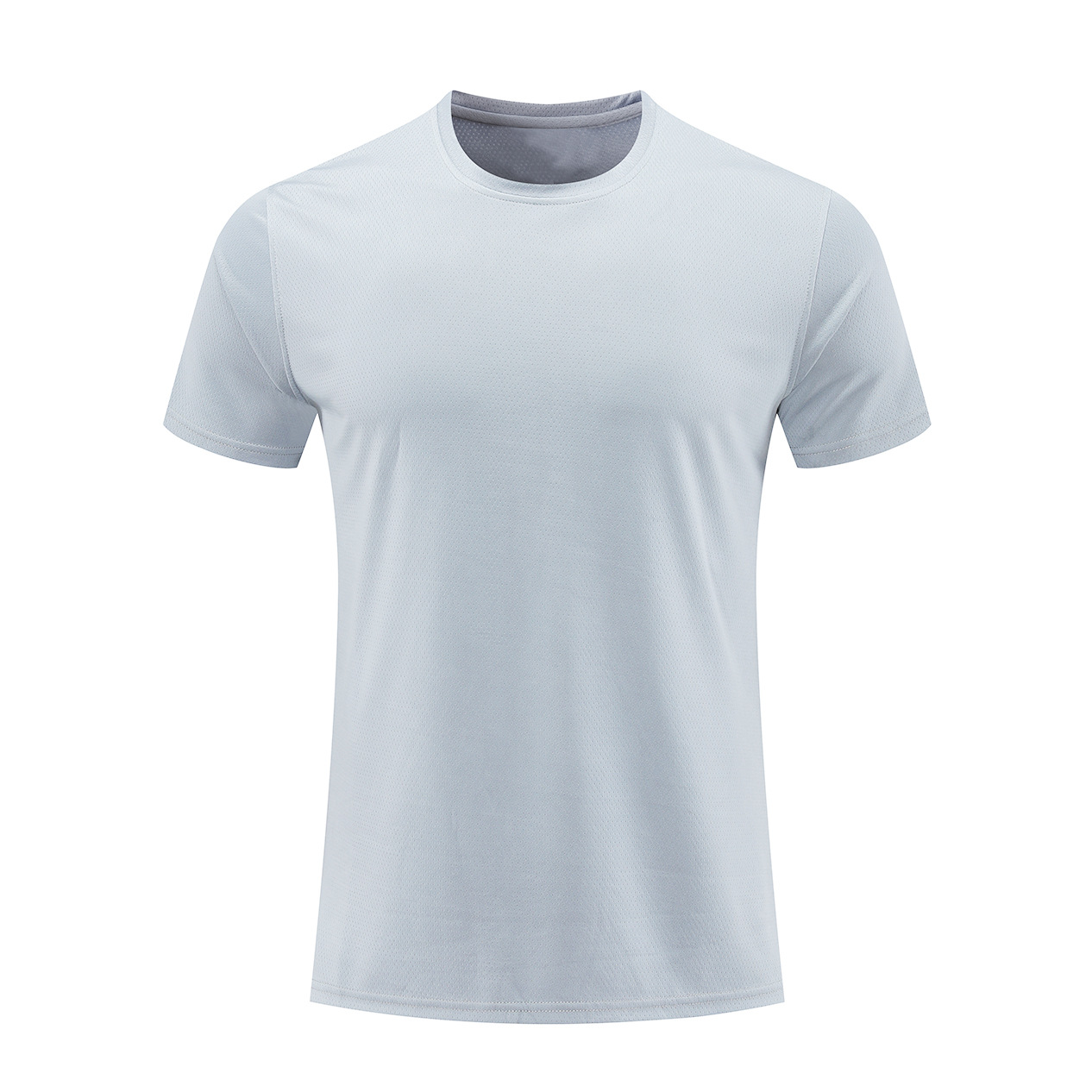 Hombre deportivo ocio mangas cortas T gran agujero de ventilación color combinado ropa de trabajo de secado rápido impresión logotipo camiseta ropa deportiva fitness
