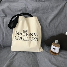 英国 The national Gallery 帆布包字母单肩环保购物袋国家美术馆