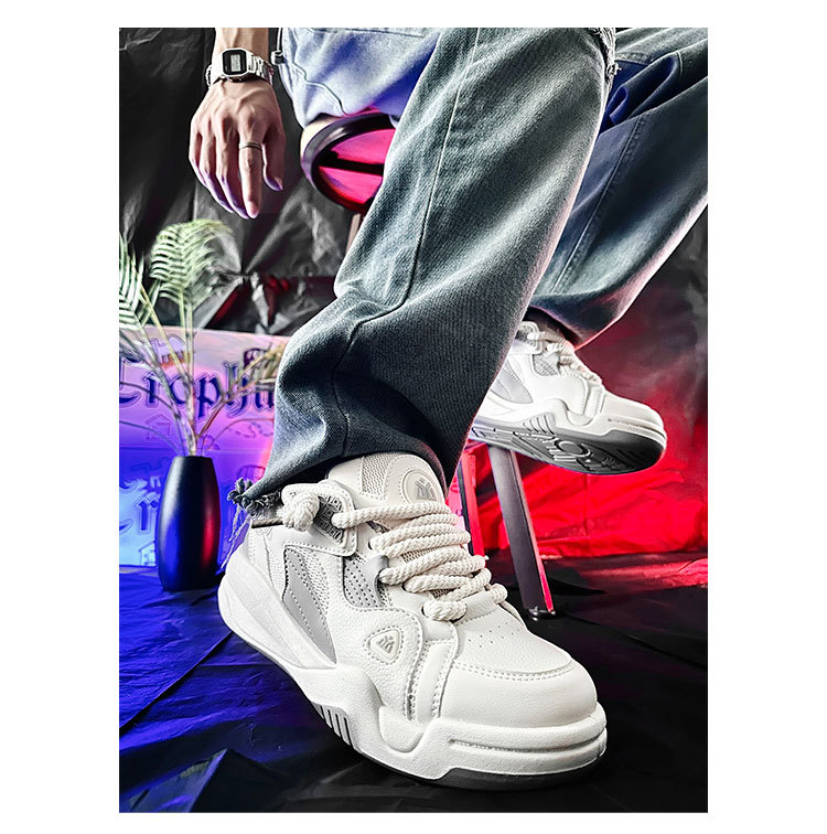 Sorte samurai skateboarding sko casual daddy sneakers_voghion.com