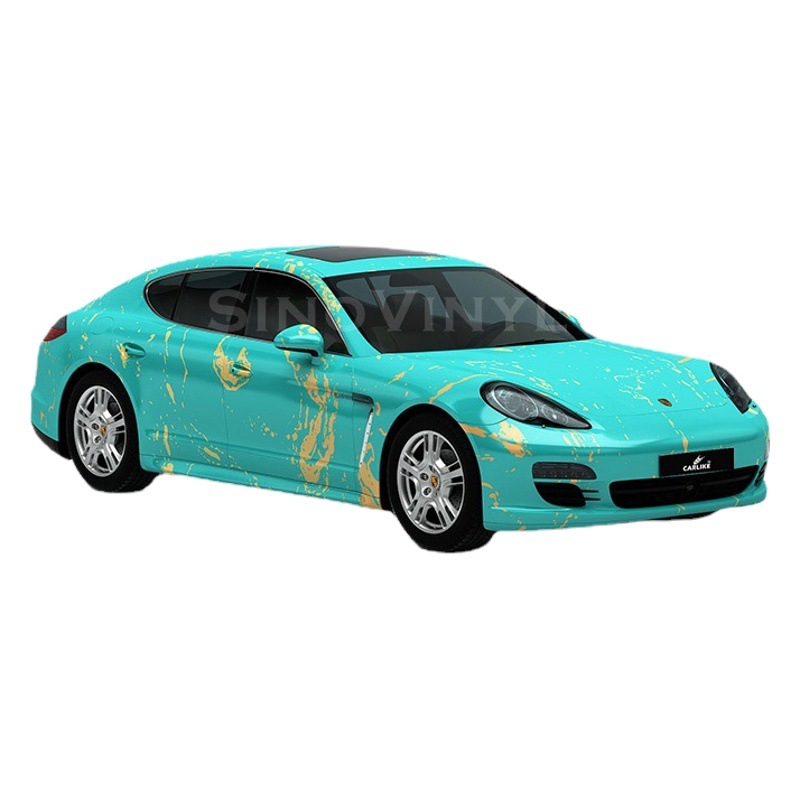 Carlake textura serie coche cambio de color película leopardo impresión Rosa coche cuerpo pegatinas doble color pintura gradiente coche cambio de color