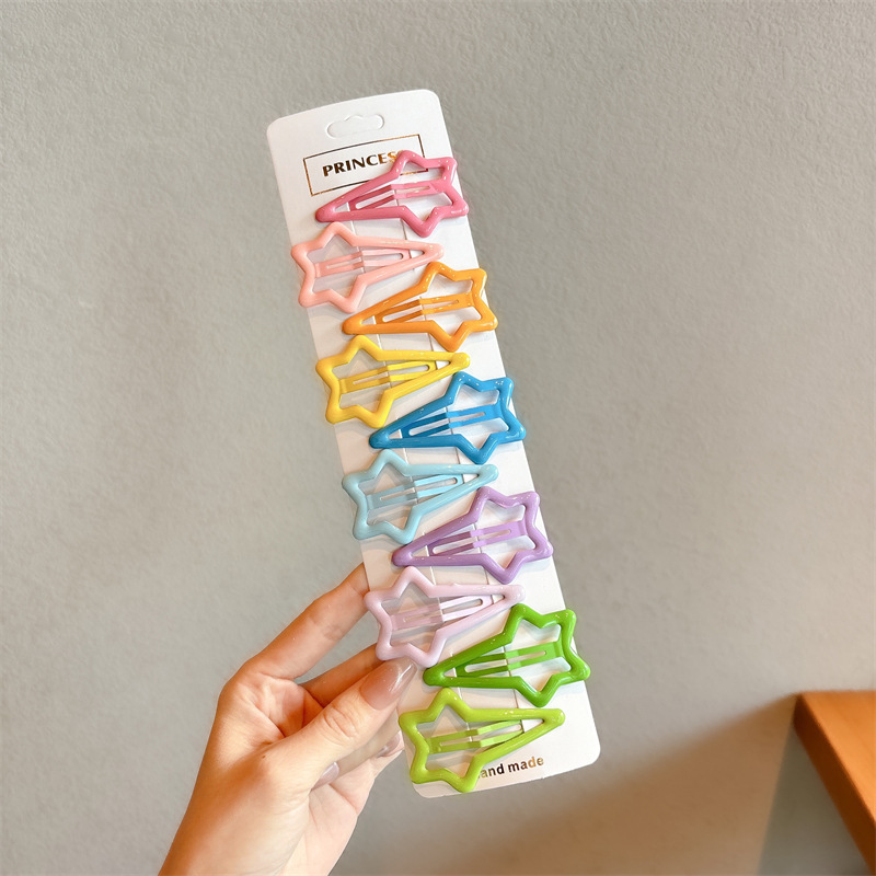 Pin de cabello de color estrella de pentacos pin de cabello de niñas pin de cabello lateral pin de cabello de dopamina pin de cabello pin BB pin