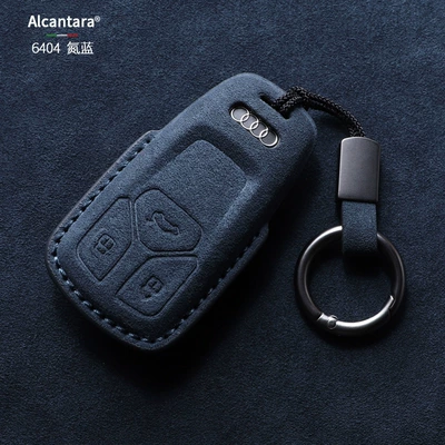 for Audi Key Cover Old: Static Rod/Key Bag - blue-ring-buckle-a