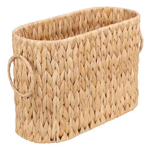Cesta de almacenamiento para artículos diversos y refrigerios, cesta portátil, cesta de almacenamiento para sala de estar, cesta de almacenamiento tejida de hierba de calabaza.