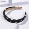 3#2cm black polka dot sponge headband