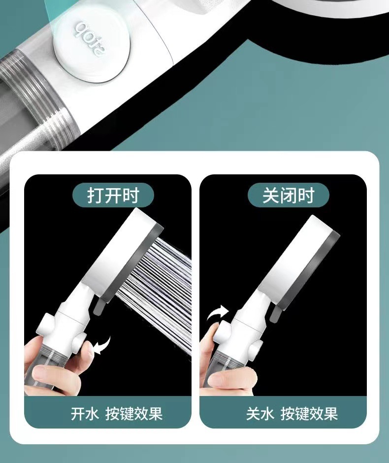 The new Panda showerhead features a super strong ten-speed pressurized bathtub faucet, a flower shower head, and a rain shower head for showering undefined