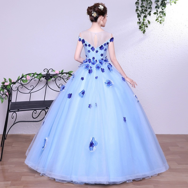 Vestido de noche de alta gama, modelo nuevo 2025, traje para actuación individual, examen de arte vocal para estudiantes, falda de tul, tutú para presentadora de reuniones anuales, para mujer