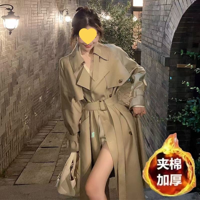 高级感韩系中长款风衣外套女2025春秋新款小个子显高显瘦气质大衣|undefined
