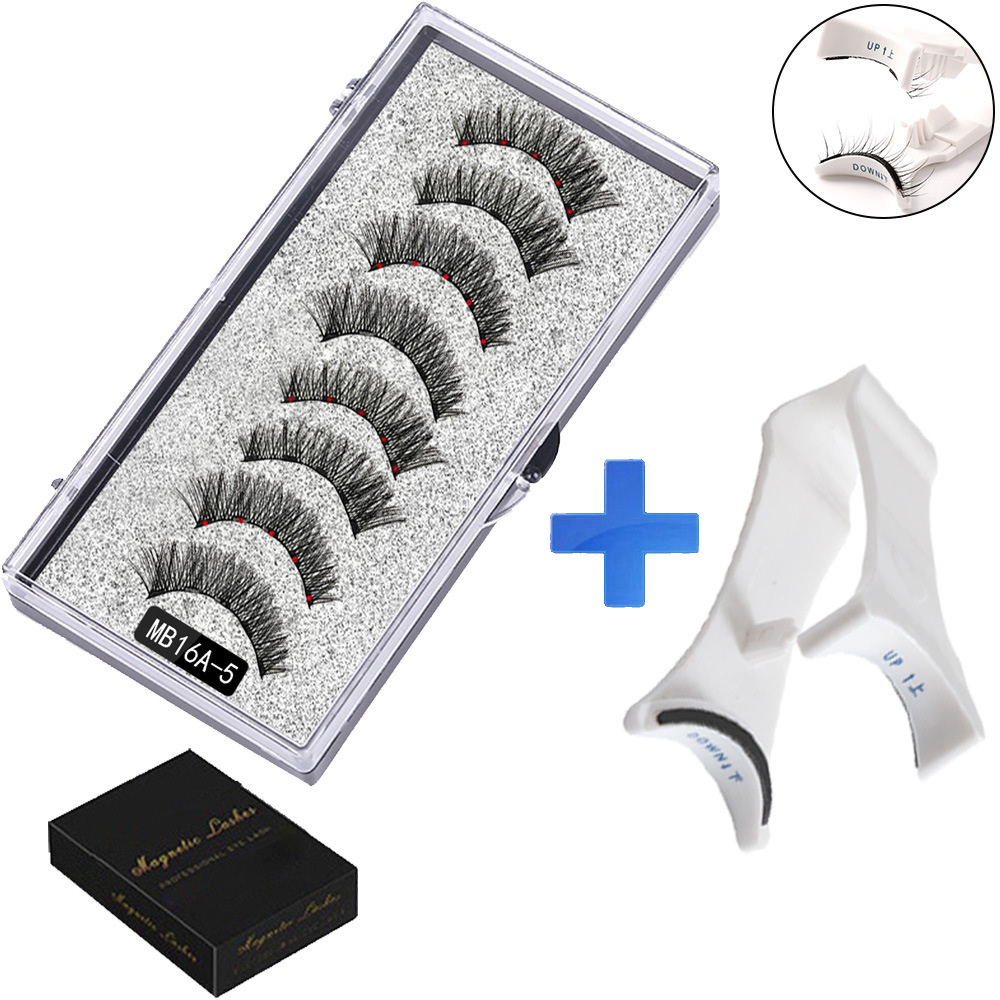 Pestañas postizas de succión magnética transfronteriza dos pares de pestañas cuánticas pestañas gruesas y delgadas al por mayor 5 pestañas magnéticas