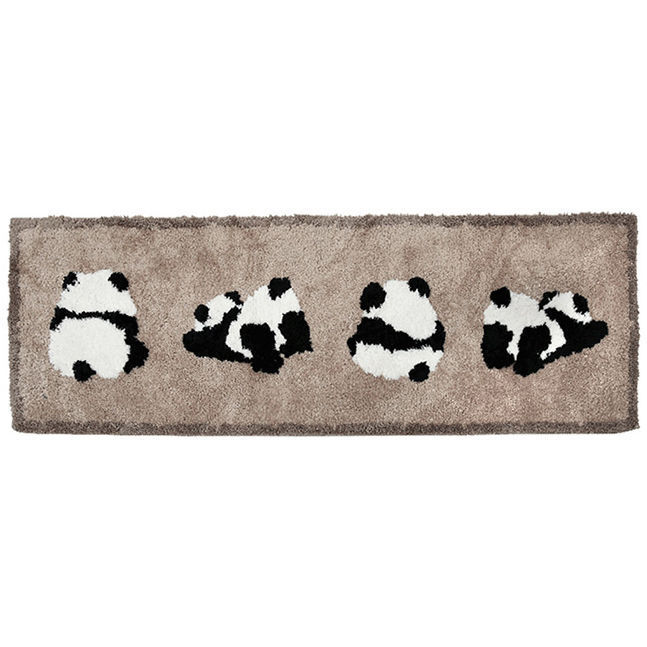 Manta de noche moderna minimalista Panda transfronteriza aislamiento en frío manta de cama de Cachemira dormitorio resistente a las manchas alfombra resistente al desgaste